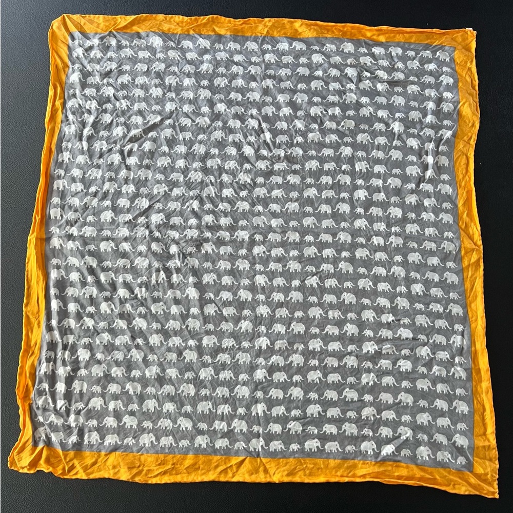 Glentex 100% silk elephant scarf 26”